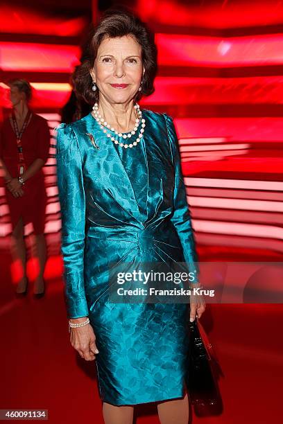 Queen Silvia of Sweden attends the Ein Herz Fuer Kinder Gala 2014 - Red Carpet Arrivals on December 6, 2014 in Berlin, Germany.