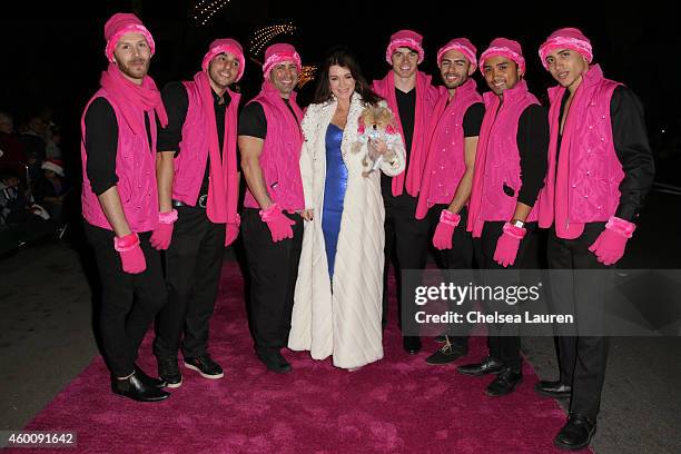 Personality Lisa Vanderpump serves as Grand Marshall of Palm Springs Festival Of Lights Parade wearing a diamond encrusted Marc Bouwer faux fur on...