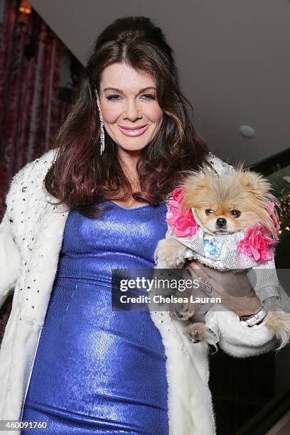 Personality Lisa Vanderpump serves as Grand Marshall of Palm Springs Festival Of Lights Parade wearing a diamond encrusted Marc Bouwer faux fur on...