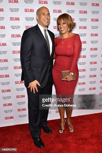 Cory Booker and Gayle King attend the "Selma" and The Legends Who Paved The Way Gala at Bacara Resort on December 6, 2014 in Goleta, California.