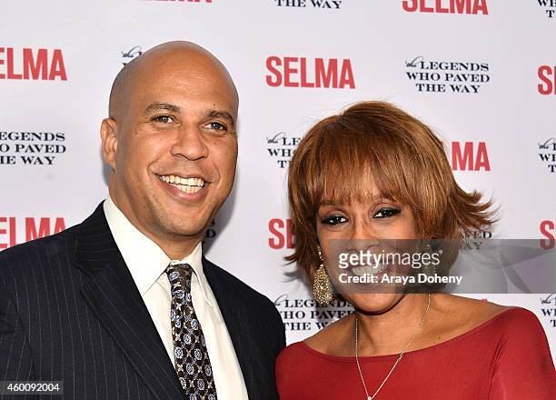 Cory Booker and Gayle King attend the "Selma" and The Legends Who Paved The Way Gala at Bacara Resort on December 6, 2014 in Goleta, California.