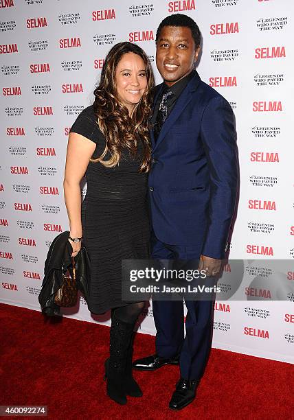 Kenneth "Babyface" Edmonds and Nicole Edmonds attend the "Selma" and the Legends Who Paved the Way gala at Bacara Resort on December 6, 2014 in...