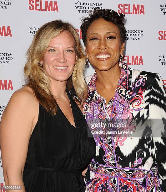 Amber Laign and Robin Roberts attend the "Selma" and the Legends Who Paved the Way gala at Bacara Resort on December 6, 2014 in Goleta, California.