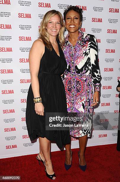 Amber Laign and Robin Roberts attend the "Selma" and the Legends Who Paved the Way gala at Bacara Resort on December 6, 2014 in Goleta, California.