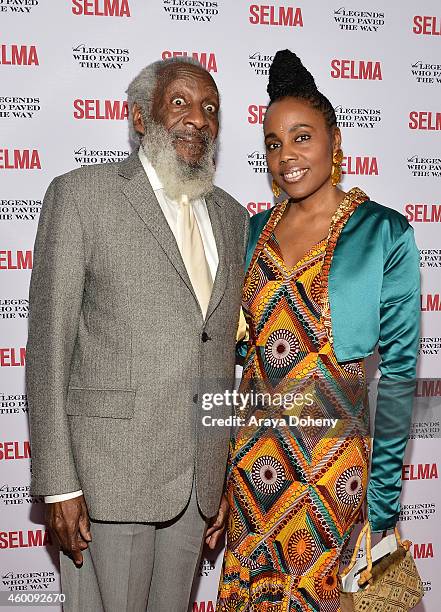 Dick Gregory and daughter Ayanna Gregory attend the "Selma" and The Legends Who Paved The Way Gala at Bacara Resort on December 6, 2014 in Goleta,...