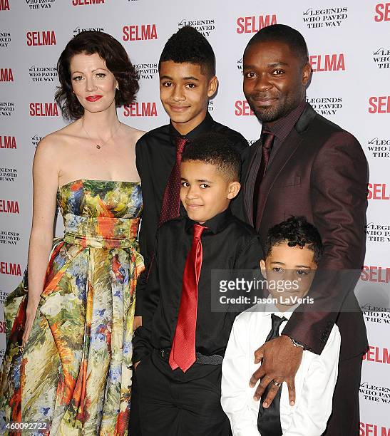 Actress Jessica Oyelowo, actor David Oyelowo and children attend the "Selma" and the Legends Who Paved the Way gala at Bacara Resort on December 6,...