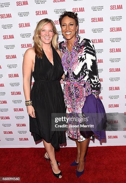 Amber Laign and Robin Roberts attend the 'Selma' and the Legends Who Paved the Way gala at Bacara Resort on December 6, 2014 in Goleta, California.