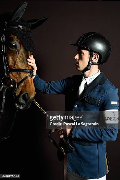Scott Brash from Great Britain poses with Hello Annie as part of the Gucci Paris Masters 2014 on December 6, 2014 in Villepinte, France.