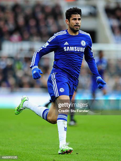 Diego Costa of Chelsea in action during the Barclays Premier League match between Newcastle United and Chelsea at St James' Park on December 6, 2014...
