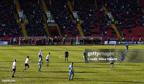 General view during the FA Cup Second Round tie between Gateshead FC v and Warrington Town at the Gateshead International Stadium on December 7, 2014...