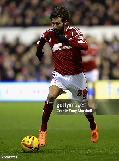 Djamal Abdoun of Nottingham Forest during the Sky Bet Championship match between Nottingham Forest and Leeds United at City Ground on December 29,...