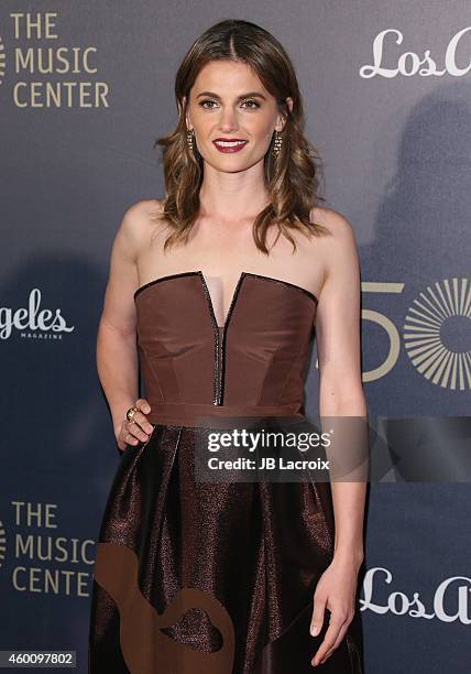 Stana Katic attends The Music Center's 50th Anniversary Spectacular at The Music Center on December 6, 2014 in Los Angeles, California.