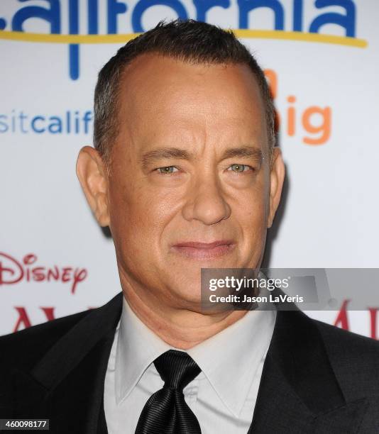 Actor Tom Hanks attends the premiere of "Saving Mr. Banks" at Walt Disney Studios on December 9, 2013 in Burbank, California.