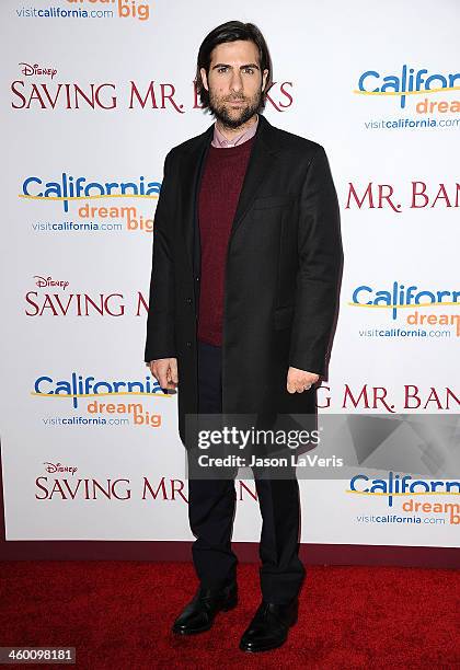 Actor Jason Schwartzman attends the premiere of "Saving Mr. Banks" at Walt Disney Studios on December 9, 2013 in Burbank, California.