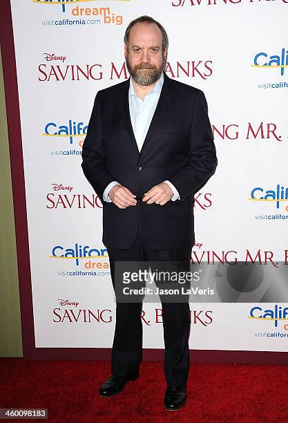 Actor Paul Giamatti attends the premiere of "Saving Mr. Banks" at Walt Disney Studios on December 9, 2013 in Burbank, California.