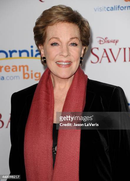 Actress Julie Andrews attends the premiere of "Saving Mr. Banks" at Walt Disney Studios on December 9, 2013 in Burbank, California.