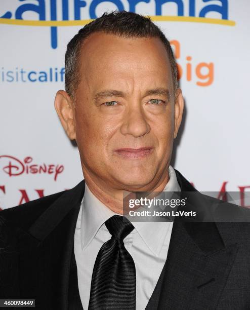 Actor Tom Hanks attends the premiere of "Saving Mr. Banks" at Walt Disney Studios on December 9, 2013 in Burbank, California.