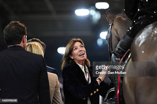 Princess Caroline of Monaco attends Day 3 of the Gucci Paris Masters 2014 on December 6, 2014 in Villepinte, France.