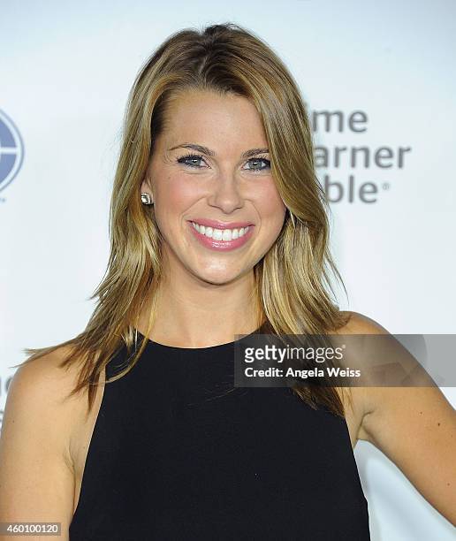 Sports 1 reporter Jenny Taft arrives at the FOX Sports 1 Women's World Cup Kickoff event at Hangar 8 on December 6, 2014 in Santa Monica, California.