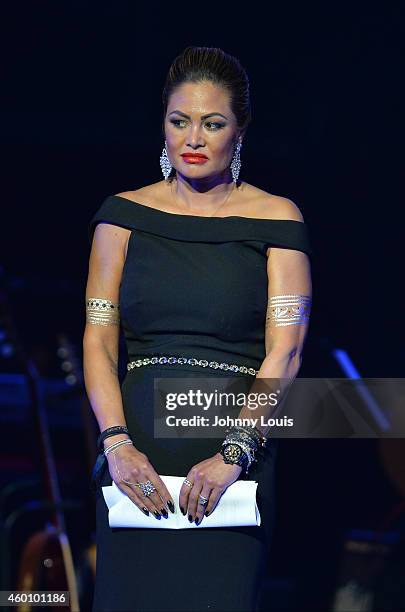 Orianne Collins-Mejjati performs at the 2014 Annual Dreaming On The Beach Gala at Fillmore Miami Beach on December 6, 2014 in Miami Beach, Florida.