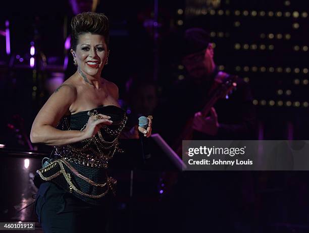 Alejandra Guzman performs at the 2014 Annual Dreaming On The Beach Gala at Fillmore Miami Beach on December 6, 2014 in Miami Beach, Florida.