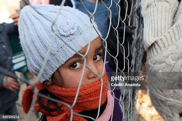 Syrian refugees fled their homes due to the civil war in their country try to hold on life under tough living conditions at Babel refugee camp in...