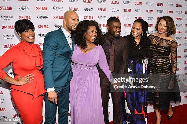 Niecy Nash, Common, Oprah Winfrey, David Oyelowo, Ava DuVernay and Carmen Ejogo attends the "Selma" and The Legends Who Paved The Way Gala at Bacara...