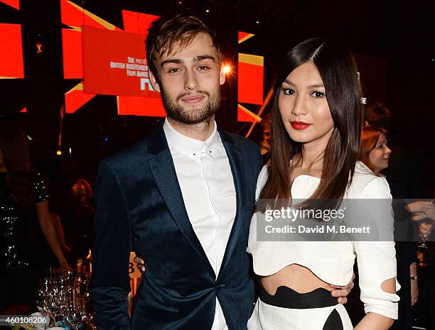 Douglas Booth and Gemma Chan attend The Moet British Independent Film Awards 2014 at Old Billingsgate Market on December 7, 2014 in London, England.