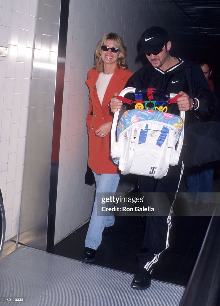 Faith Hill, Tim McGraw daughter Gracie McGraw arrive at the Los Angeles International Airport from Nashville