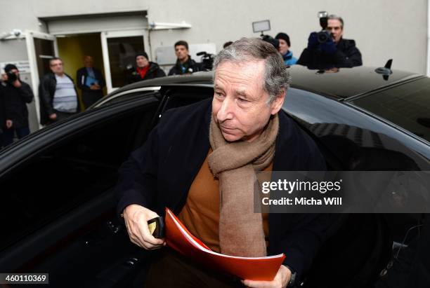 President Jean Todt arrives at Grenoble University Hospital Centre where former German Formula One driver Michael Schumacher is being treated for a...