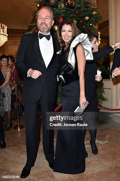 Arturo Artom and Alessandra Repini attend the Teatro Alla Scala 2014/15 season opening on December 7, 2014 in Milan, Italy.