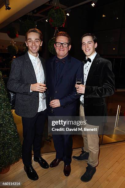 Liam Mower , Matthew Bourne and Dominic North attend a Gala Performance of "Edward Scissorhands" at Sadler's Wells Theatre on December 7, 2014 in...