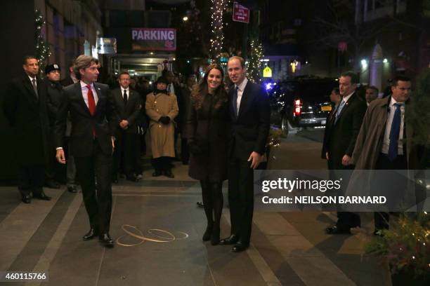 Prince William, Duke of Cambridge, and Catherine, Duchess of Cambridge, arrive at The Carlyle Hotel December 7, 2014 in New York City. The three-day...