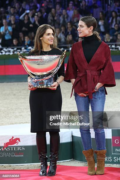 Fernanda Ameeuw and Charlotte Casiraghi attend the Gucci Paris Master Day 4 on December 7, 2014 in Villepinte, France.