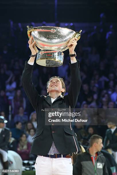 Martin Fuchs winner of the Gucci Paris Master Grand Prix Day 4 on December 7, 2014 in Villepinte, France.