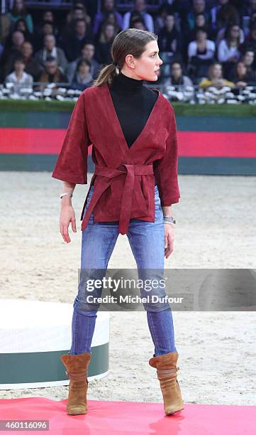 Charlotte Casiraghi attend sthe Gucci Paris Master Day 4 on December 7, 2014 in Villepinte, France.