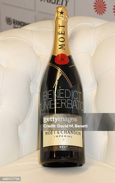 General view of Benedict Cumberbatch's award at The Moet British Independent Film Awards 2014 at Old Billingsgate Market on December 7, 2014 in...