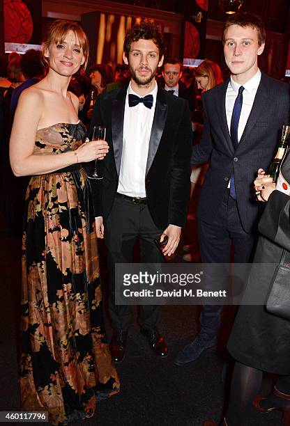 Anne-Marie Duff, Chris Overton and George Mackay attends The Moet British Independent Film Awards 2014 at Old Billingsgate Market on December 7, 2014...