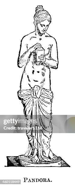 pandora - ancient greece stock illustrations