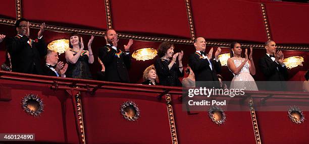 Singer Al Green, ballerina Patricia McBride, musician Sting, actress/comedienne Lily Tomlin, actor/producer Tom Hanks, First Lady Michelle Obama and...