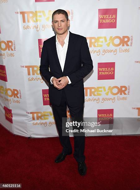 Actor Wentworth Miller attends "TrevorLIVE LA" Honoring Robert Greenblatt, Yahoo and Skylar Kergil for The Trevor Project at Hollywood Palladium on...