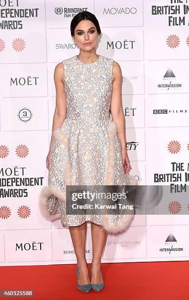 Keira Knightley attends the Moet British Independent Film Awards at Old Billingsgate Market on December 7, 2014 in London, England.