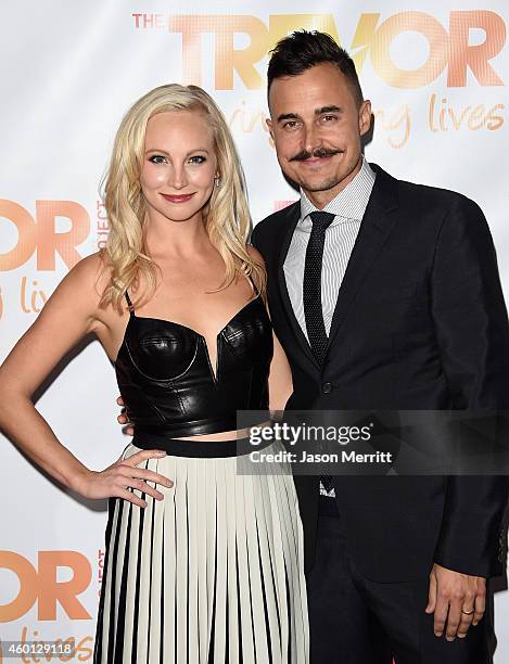 Actress Candice Accola and musician Joe King attend "TrevorLIVE LA" Honoring Robert Greenblatt, Yahoo and Skylar Kergil for The Trevor Project at...