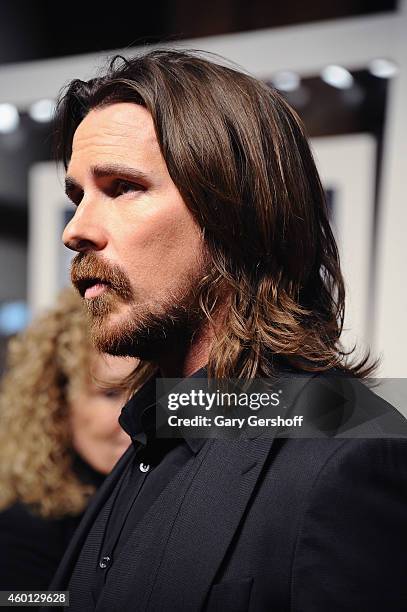 Actor Christian Bale attends the "Exodus: Gods And Kings" New York Premiere at Brooklyn Museum on December 7, 2014 in New York City.