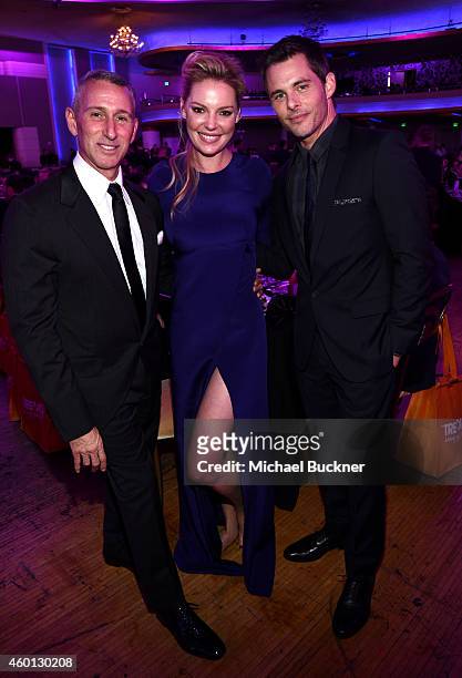 Director Adam Shankman and actors Katherine Heigl and James Marsden attend "TrevorLIVE LA" Honoring Robert Greenblatt, Yahoo and Skylar Kergil for...