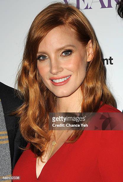 Jessica Chastain attends "A Most Violent Year" New York Premiere at Florence Gould Hall on December 7, 2014 in New York City.