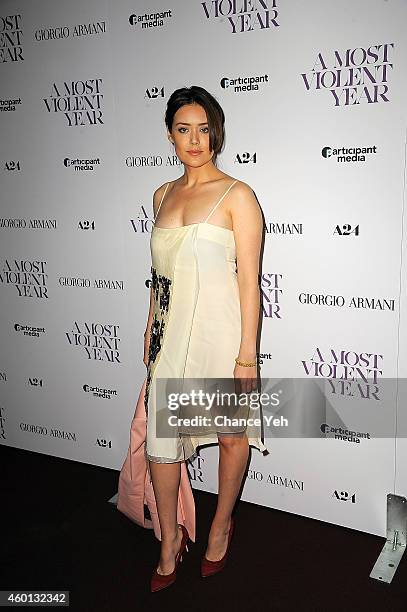 Megan Boone attends "A Most Violent Year" New York Premiere at Florence Gould Hall on December 7, 2014 in New York City.