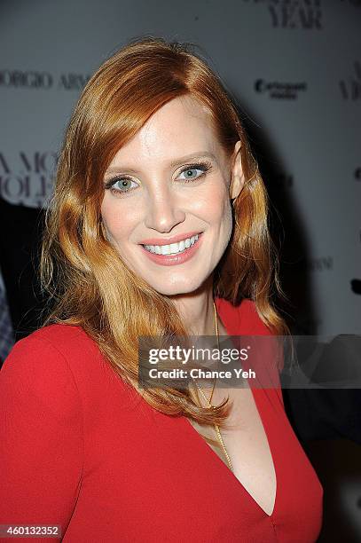 Jessica Chastain attends "A Most Violent Year" New York Premiere at Florence Gould Hall on December 7, 2014 in New York City.