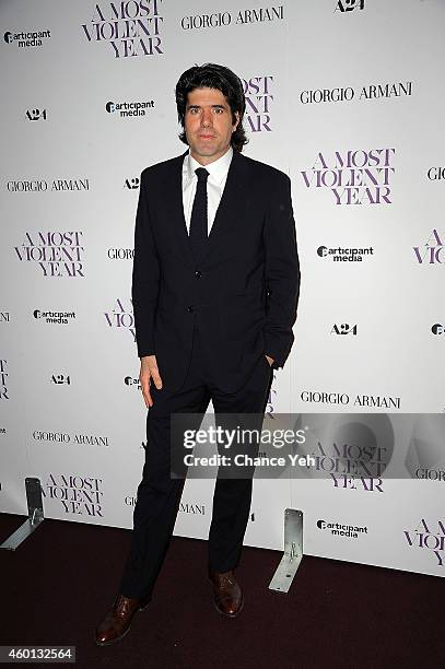 Director JC Chandor attends "A Most Violent Year" New York Premiere at Florence Gould Hall on December 7, 2014 in New York City.