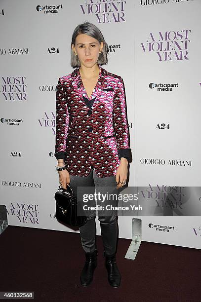 Zosia Mamet attends "A Most Violent Year" New York Premiere at Florence Gould Hall on December 7, 2014 in New York City.